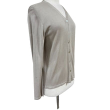 Load image into Gallery viewer, 90s Gray Silk Cardigan Size Medium
