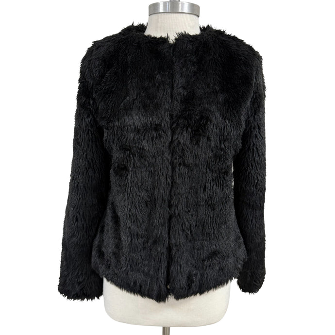 Yoki New York Black Y2K Faux Fur Coat Size Medium