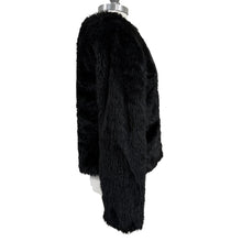 Load image into Gallery viewer, Yoki New York Black Y2K Faux Fur Coat Size Medium
