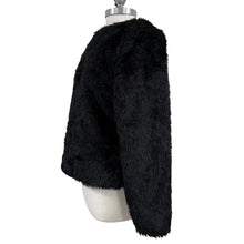 Load image into Gallery viewer, Yoki New York Black Y2K Faux Fur Coat Size Medium

