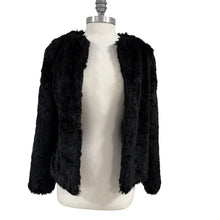 Load image into Gallery viewer, Yoki New York Black Y2K Faux Fur Coat Size Medium

