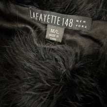 Load image into Gallery viewer, Lafayette 148 New York Black Ostrich Feather Style Capelet
