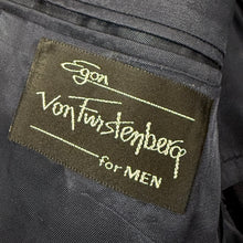 Load image into Gallery viewer, 80s Egon Von Fursterstenberg for Men Navy Blue Blazer Size 40R
