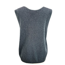 Load image into Gallery viewer, Doncaster Navy Blue Metallic Silver Cardigan Twin Set Size 2W
