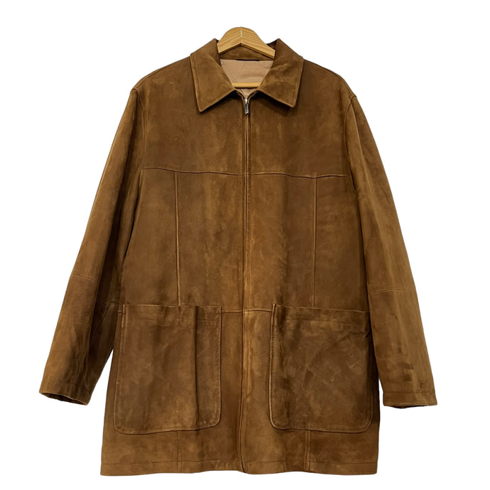 Ermenegildo Zegna Brown suede Jacket Size 40 Made in Italy