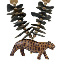 Load image into Gallery viewer, Carved Vintage Safari Necklace 29&quot;
