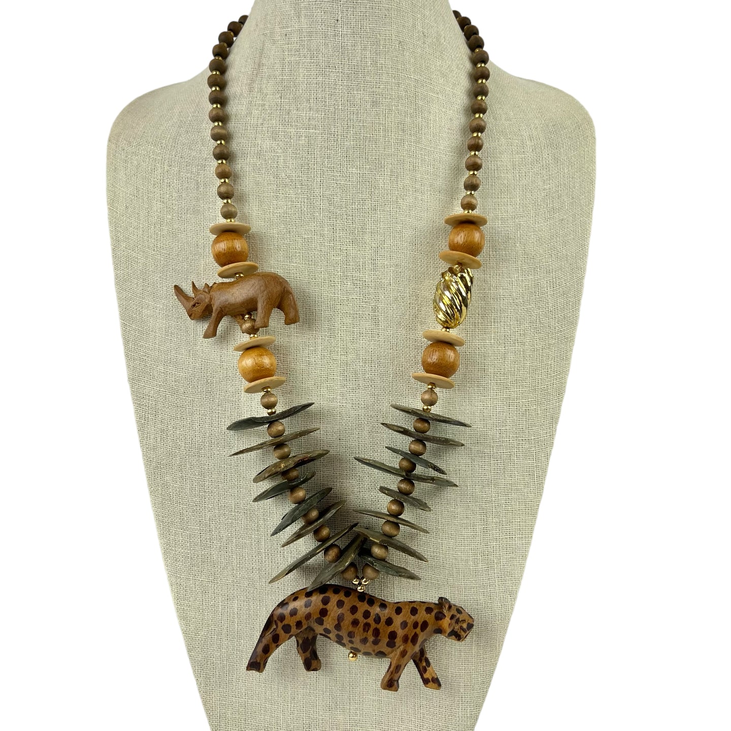 Carved Vintage Safari Necklace 29