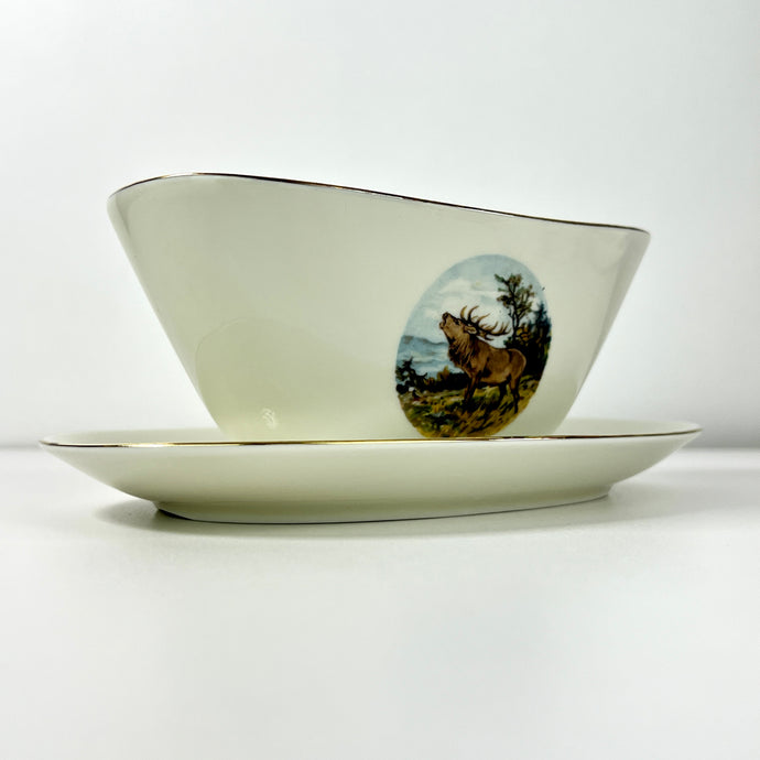 Handel Bavaria Elk & Boar Wildlife Game Gravy Boat