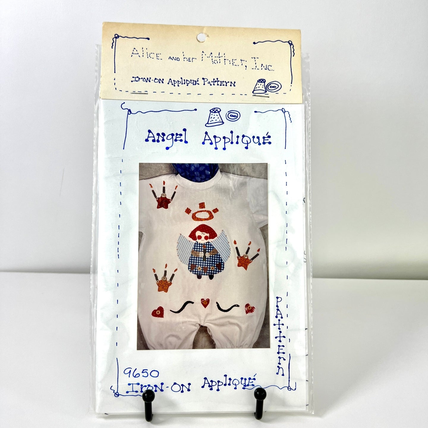 Vintage Children's Iron on Applique Angel Pattern