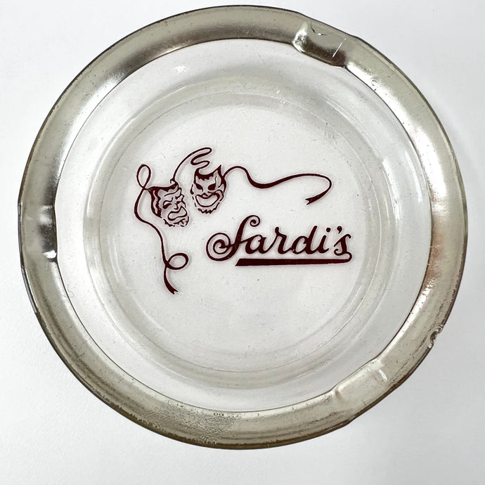 Sardi’s Restaurant Drama Mask Glass Ashtray NYC Theater District Broadway