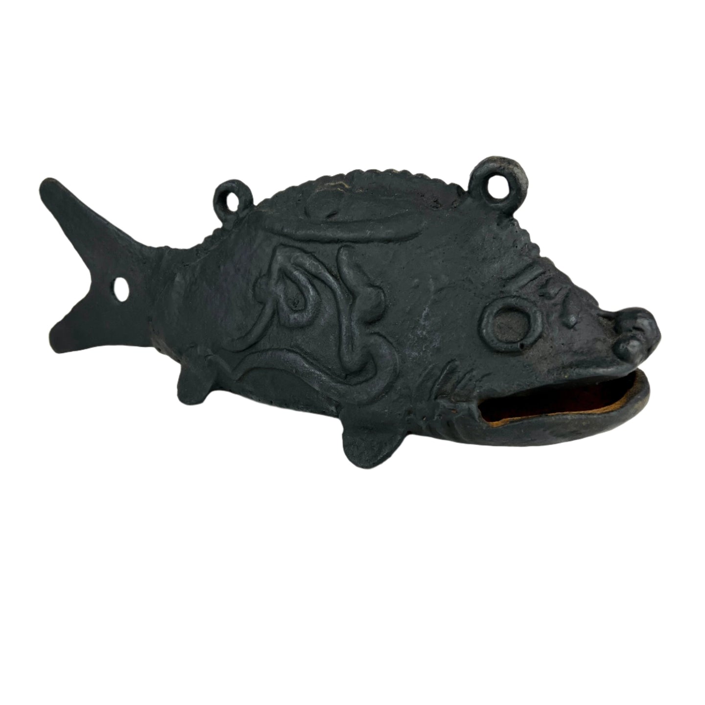 Cast Iron Fish Bell Okimono Meiji Taisho 13