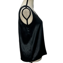 Load image into Gallery viewer, 90s Black Satin Top Size 8
