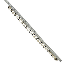 Load image into Gallery viewer, Swarovski Crystal Black and Gold Bezel Continuous Necklace 34&quot;
