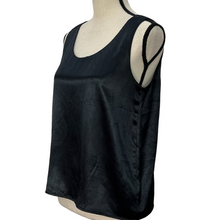 Load image into Gallery viewer, 90s Black Satin Top Size 8
