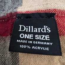 Load image into Gallery viewer, Dillard&#39;s Plaid Infinity Scarf Made in Germany

