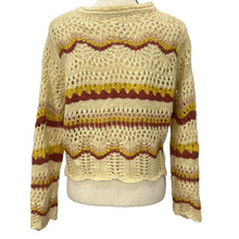 Load image into Gallery viewer, Alya Crochet Knit Women Sweater Size Medium
