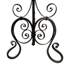 Load image into Gallery viewer, Antique Copper Tea Kettle on Wrought Iron Stand
