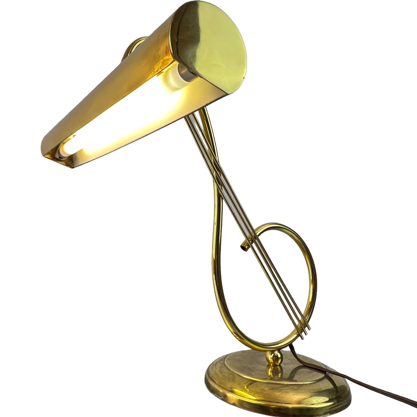 Vintage Brass Piano Music Note Lamp