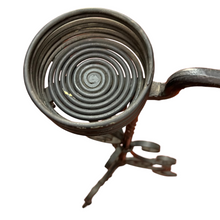 Load image into Gallery viewer, Antique Copper Tea Kettle on Wrought Iron Stand
