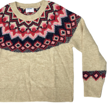 Load image into Gallery viewer, Old Navy Crew Neck Fair Isle Knit Sweater Size Medium
