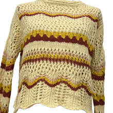 Load image into Gallery viewer, Alya Crochet Knit Women Sweater Size Medium
