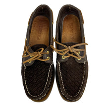 Load image into Gallery viewer, Sperry Top Sider Boat Shoes Loafers Woven Brown Suede Size 8
