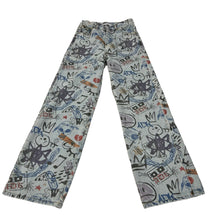 Load image into Gallery viewer, Adika High Waist Baggy Graffiti Denim Jeans Size 26
